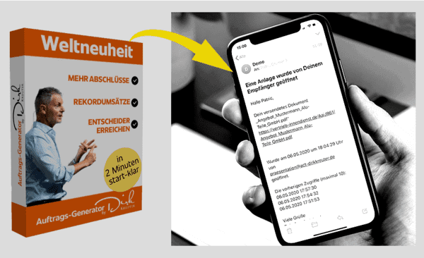Dirk Kreuter - Auftrags-Generator - E-Mail auf IPhoneX