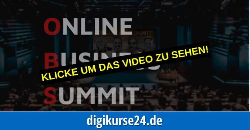 Online Business Summit 2024 mit Ralf Schmitz, Ernst Crameri, Jakob Hager und vielen mehr