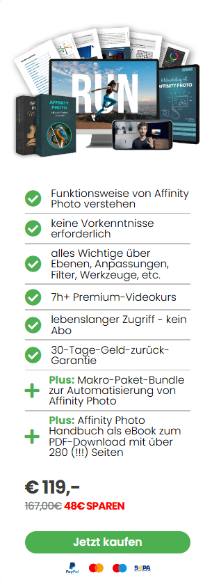 Affinity Photo - Werde jetzt zum professionellen Bildbearbeiter - Selbst als Hobby-Fotograf Affinity Photo - Werde jetzt zum professionellen Bildbearbeiter - Selbst als Hobby-Fotograf