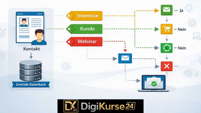 KlickTipp Tagging-System mit dynamischer Segmentierung, Kontakt-Tags und automatisierten E-Mail-Flows