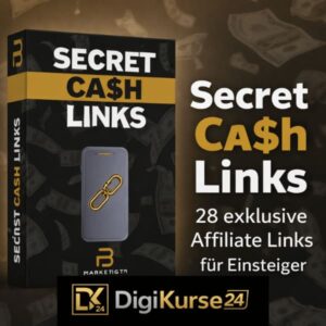 Secret Cash Links Produktbox im 1:1 Format – Übersicht exklusiver Affiliate Programme für Einsteiger