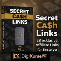 Secret Cash Links Produktbox im 1:1 Format – Übersicht exklusiver Affiliate Programme für Einsteiger